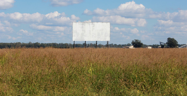 The city waits anxiously for something to advertise.