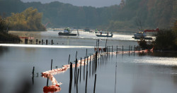 Three and a half years after the spill, dredging continues above Ceresco Dam.